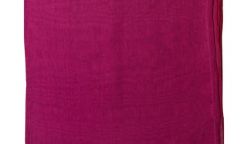 Echarpe en soie 43×160, mousseline de soie unie – Prune