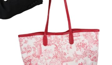 Sac Cabas MALFROY Toile de Jouy – Rouge