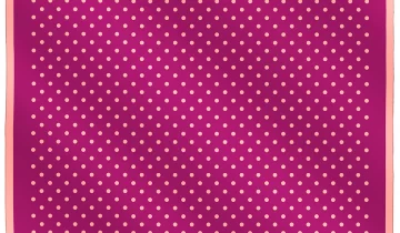 Carré de soie 67, twill de soie imprimé Pois – Fuchsia