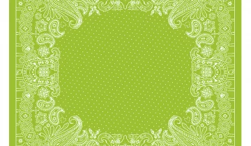 Carré en coton et soie 67 imprimé Bandana – Vert